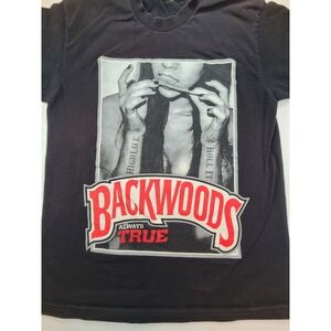 Backwoods Always True Graphic T-Shirt Mens Large Black Highlife Roll It Cigar